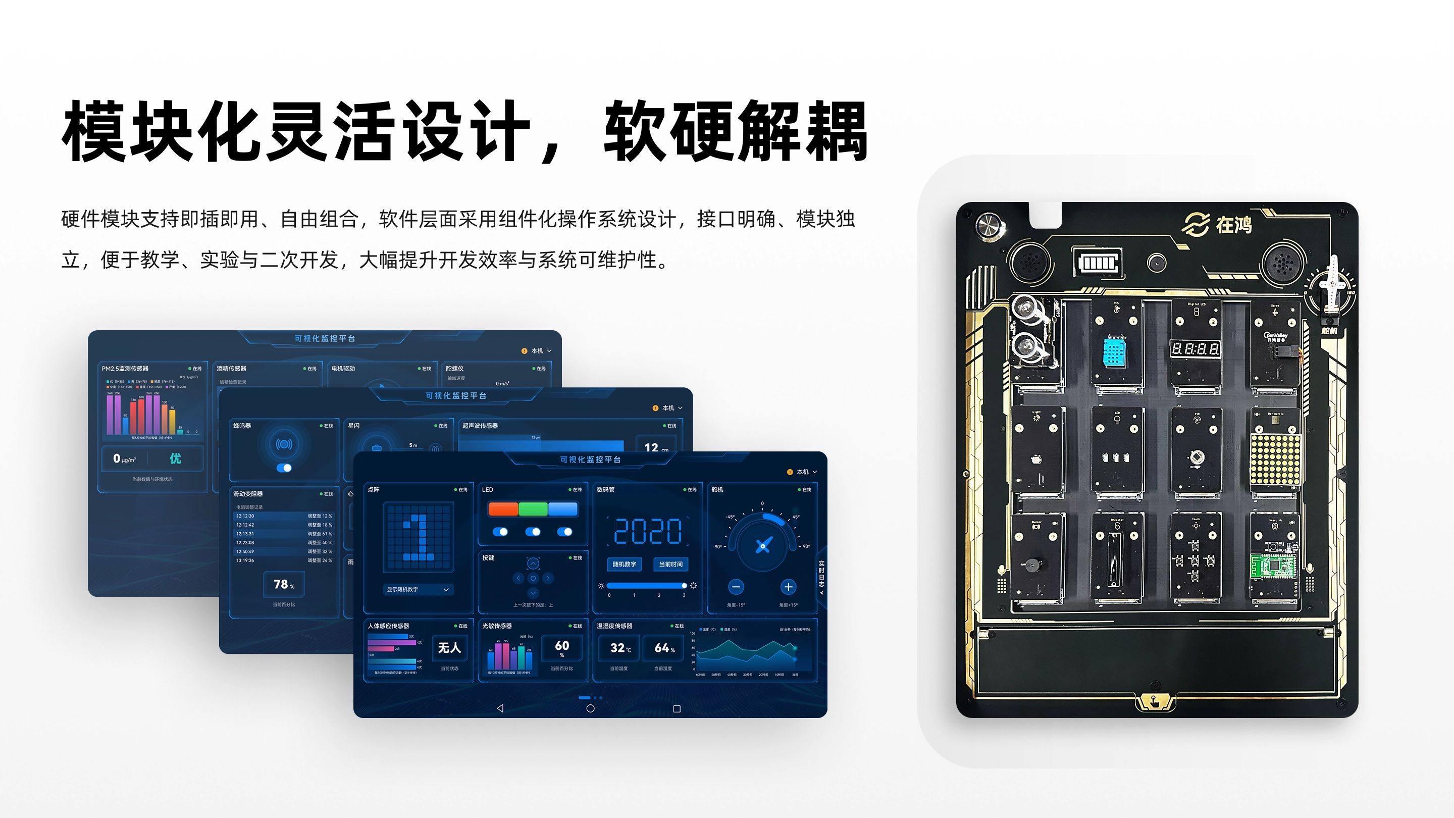 模块化灵活设计，软硬解耦